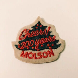 Vintage  Molson Beer Patch Cheers 200 Years Anniversary